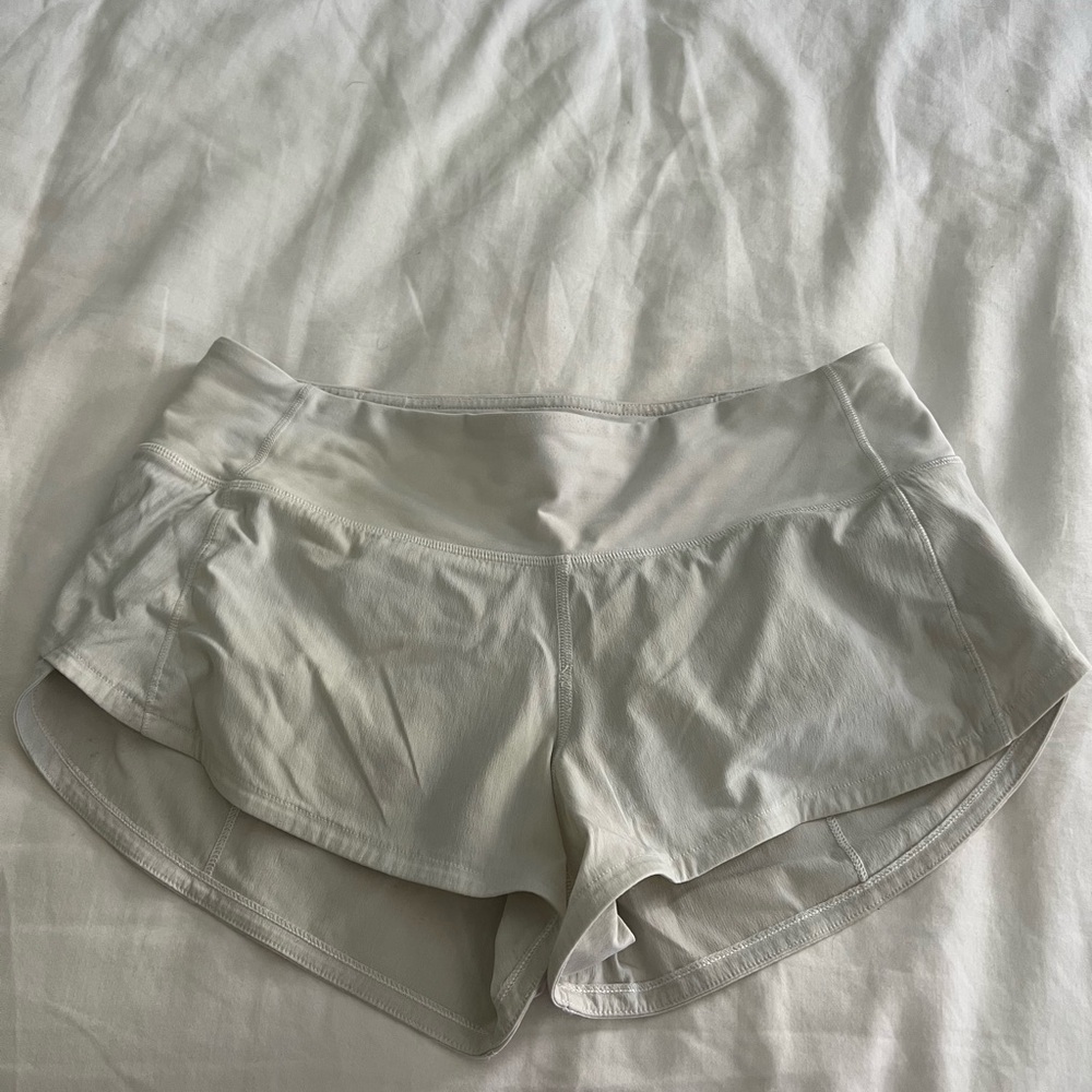 White lululemon Athletic Shorts size 4